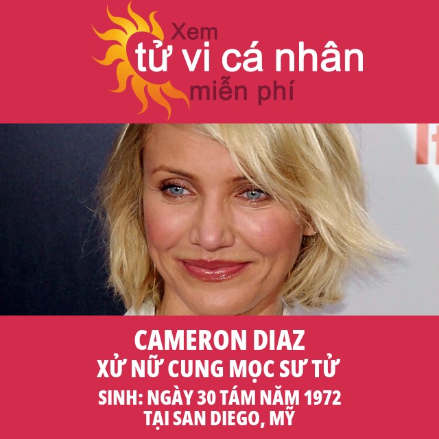 Thông tin chiêm tinh về cung Xử Nữ của Cameron Diaz