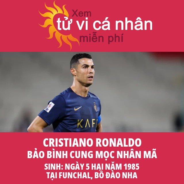 Ảnh chân dung chiêm tinh Cristiano Ronaldo cung Bảo Bình