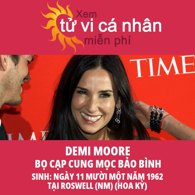 Thông tin Tử vi Cung Bọ Cạp của Demi Moore