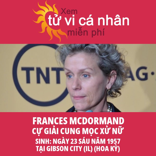 Giải Thích Chiêm Tinh Ung Thư Của Frances McDormand