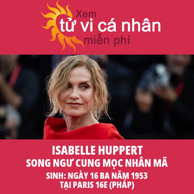 Isabelle Huppert: Biểu Tượng Nổi Bật Của Cung Song Ngư