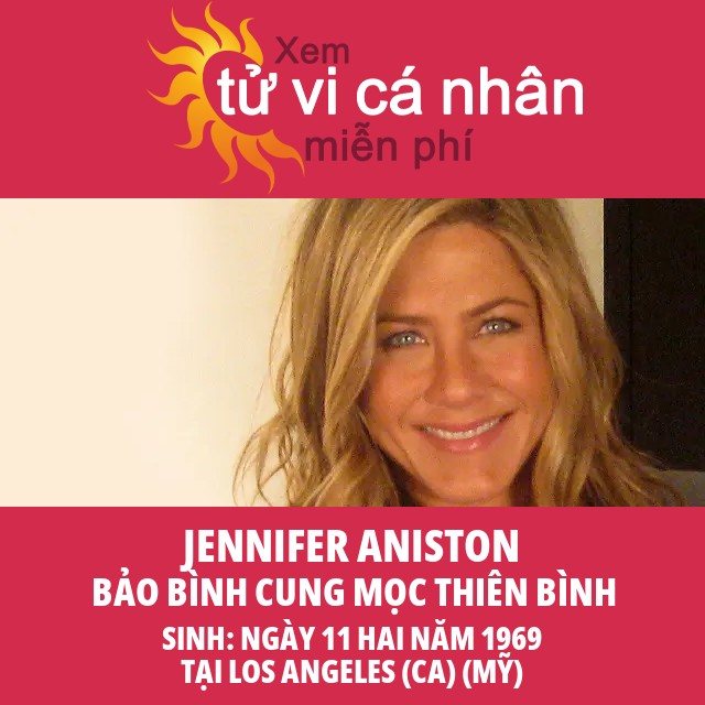 Thông tin chi tiết về cung hoàng đạo Bảo Bình của Jennifer Aniston