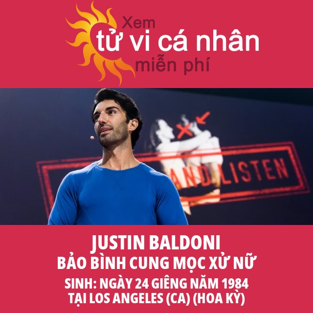 Giải thích về đặc điểm cung Bảo Bình của Justin Baldoni