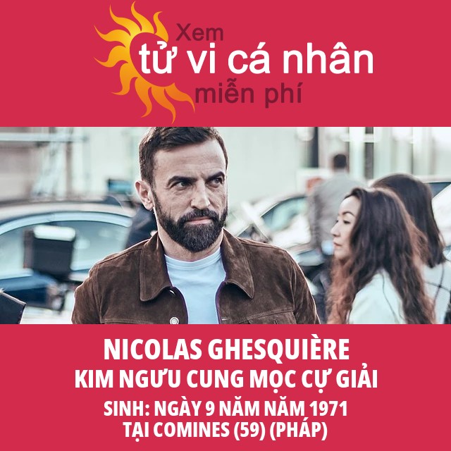 Thông tin chiêm tinh Bạch Dương của Nicolas Ghesquière