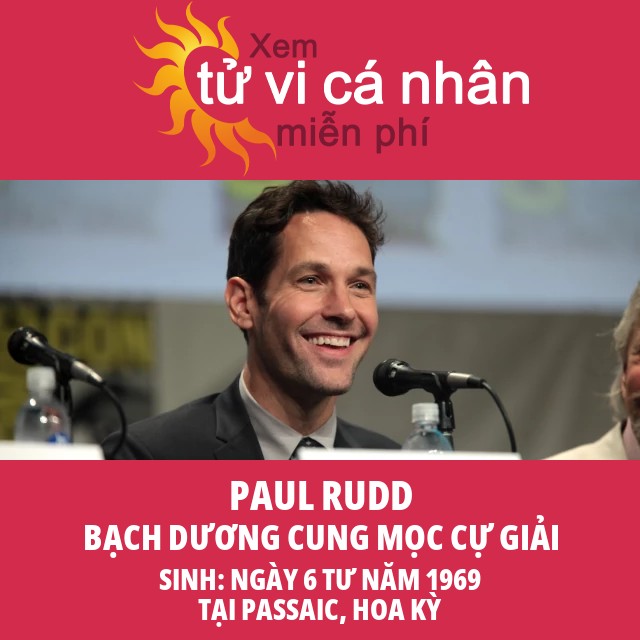 Chân dung chiêm tinh Paul Rudd theo cung Bạch Dương