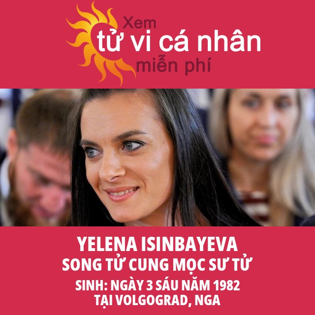 Thông tin chiêm tinh về cung Song Tử của Yelena Isinbayeva